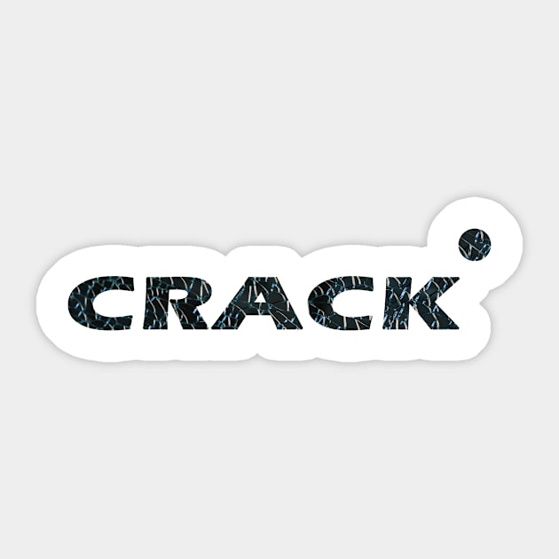 crack text t-shirt Sticker by White Clover